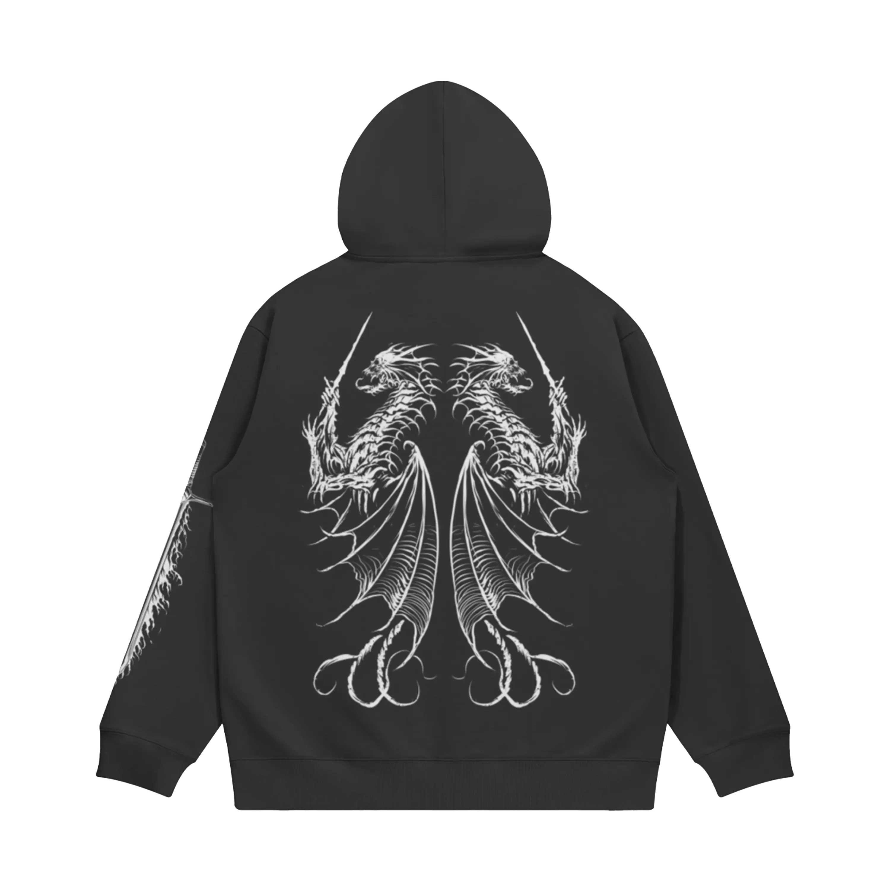 Twin Blade | Heavyweight Hoodie back